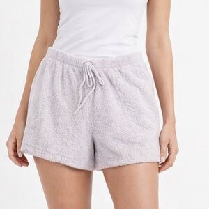 Express Women’s Purple Fuzzy Lounge Shorts Medium‎ – NWT Cozy Drawstring